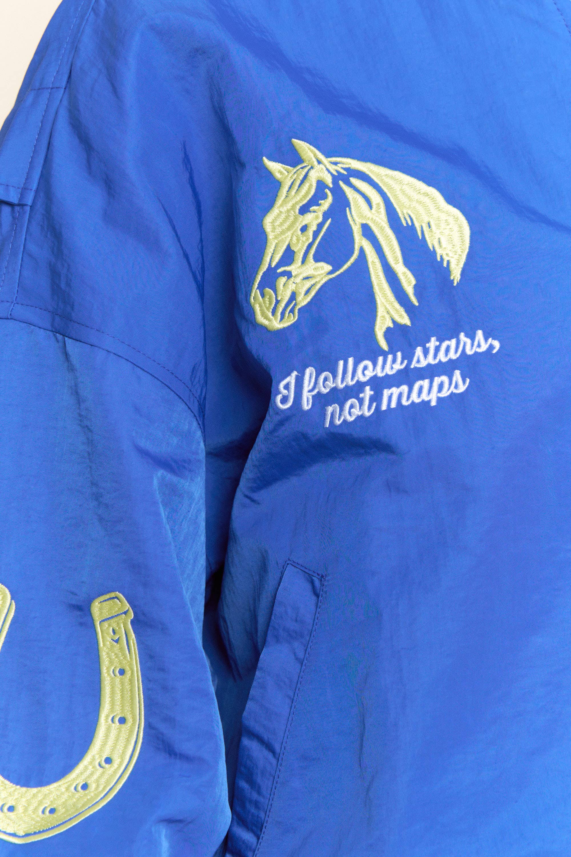 Embroidered Horse And Stars Bomber Jacket